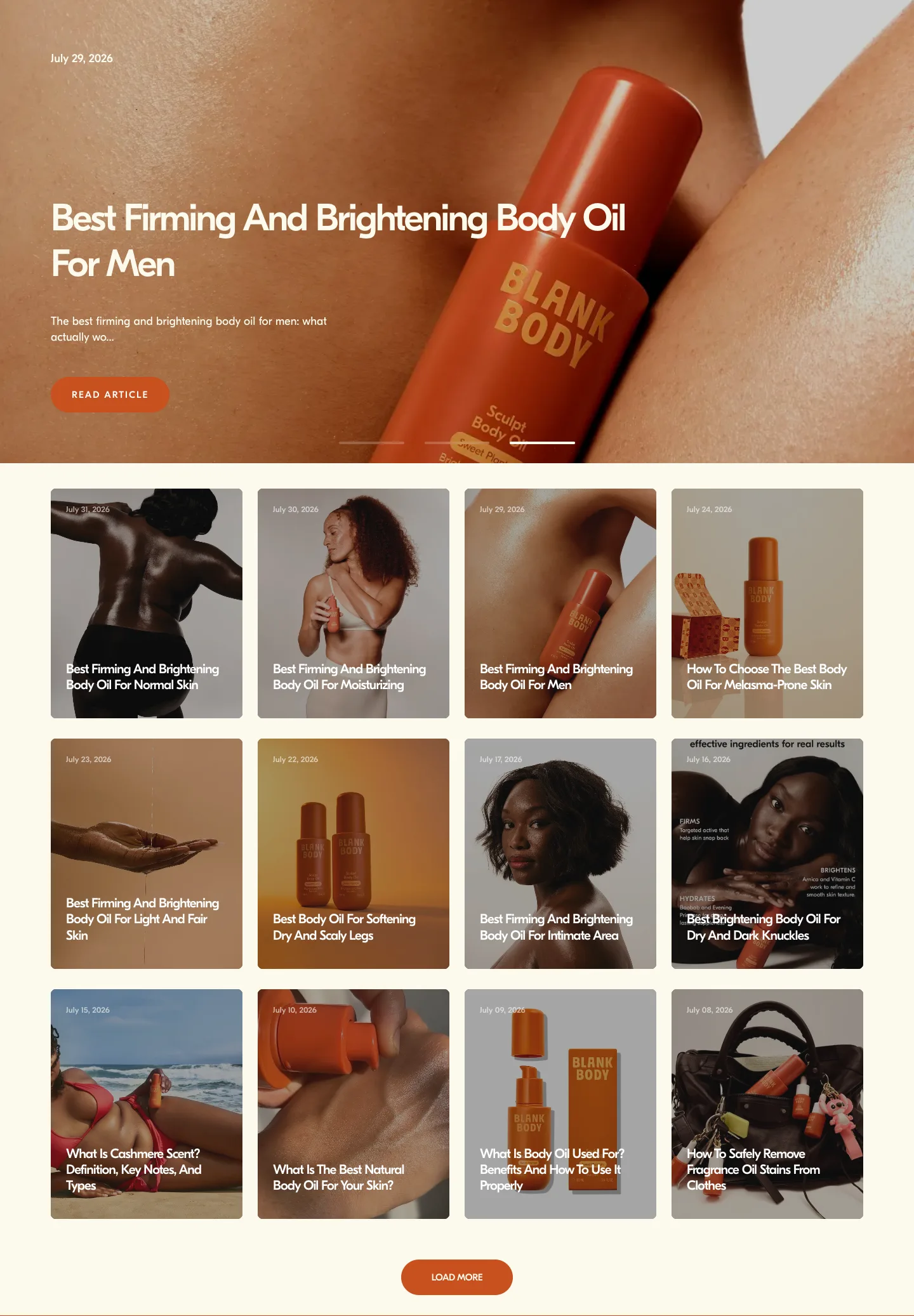 Best Firming and Brightening Body Oil for Normal Skin from Blank Body Beauty