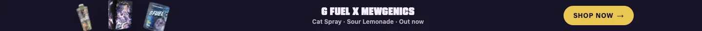 Announcement bar from G FUEL