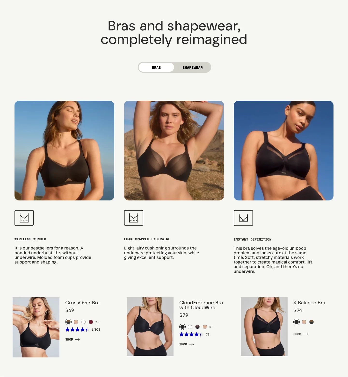 Featured products from Honeylove