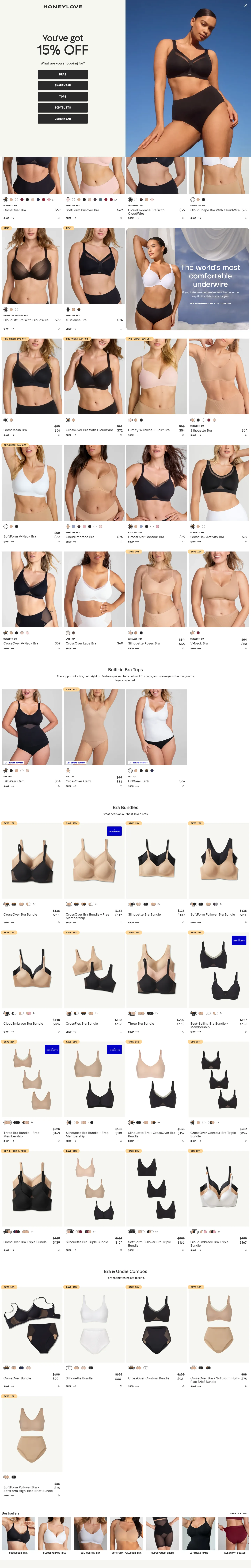 Honeylove, plp (desktop)