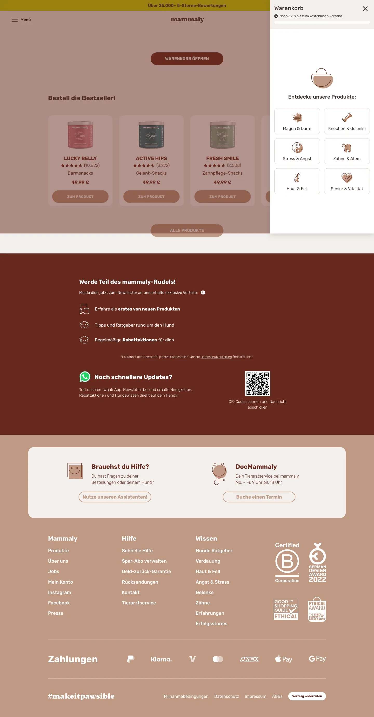 mammaly, cart (desktop)