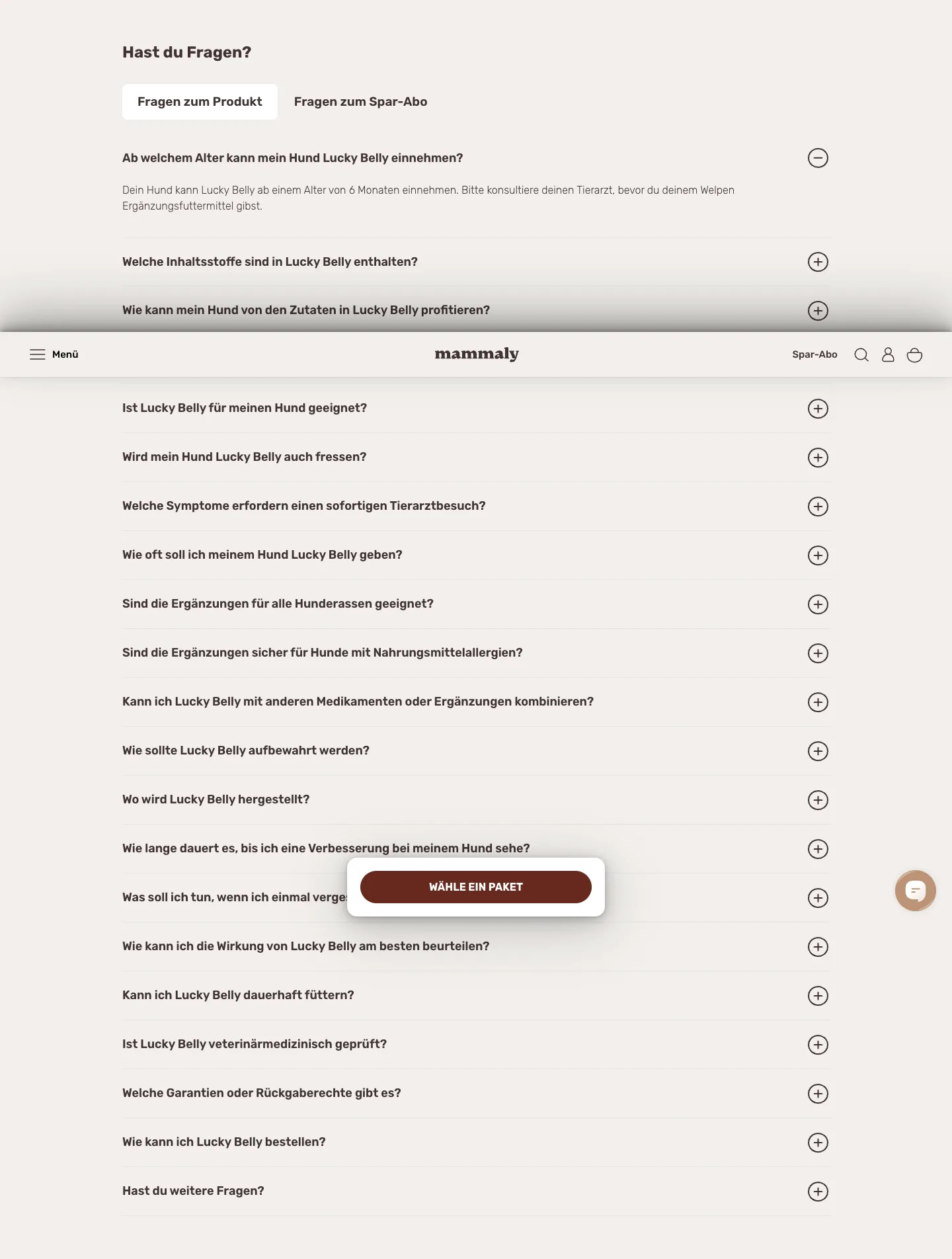 FAQ from mammaly