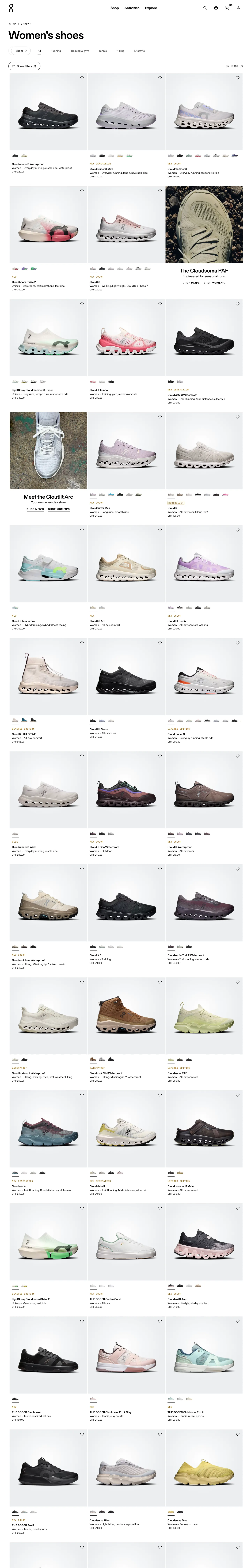 On Shop, plp (desktop)