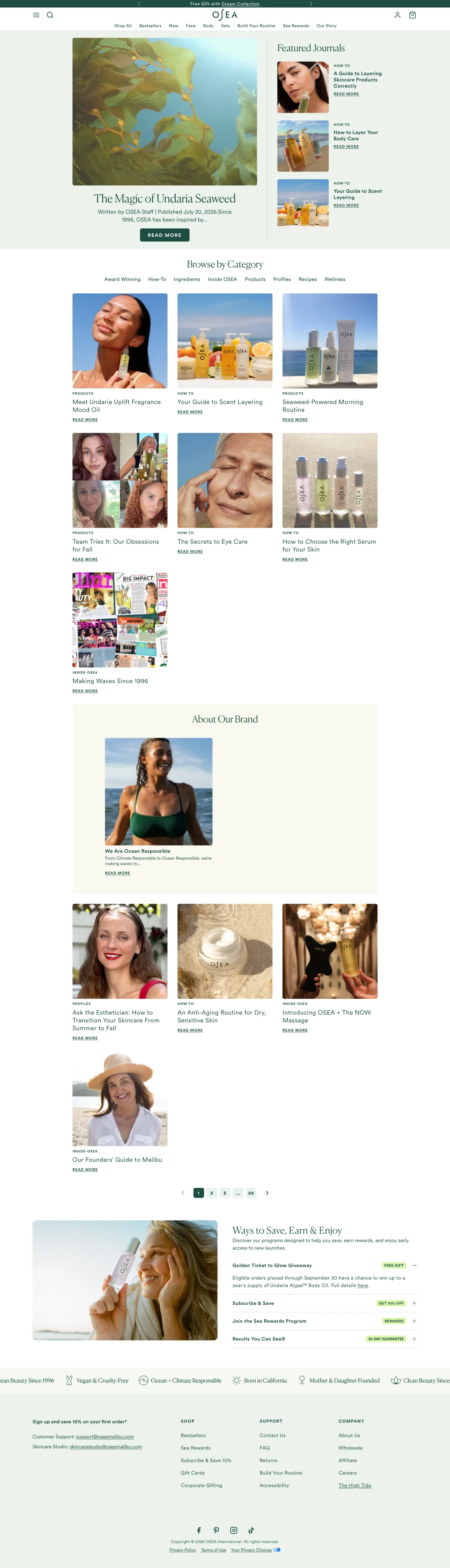 OSEA® Malibu, blog (desktop)