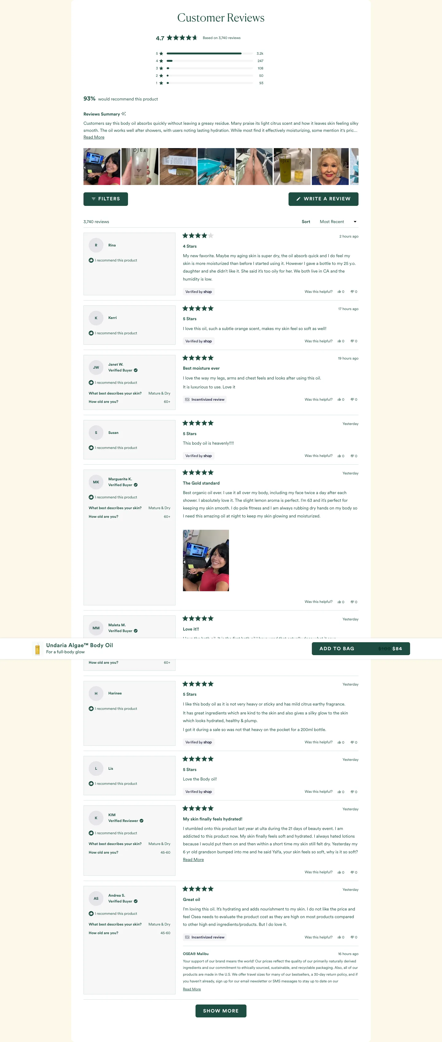 Reviews from OSEA® Malibu