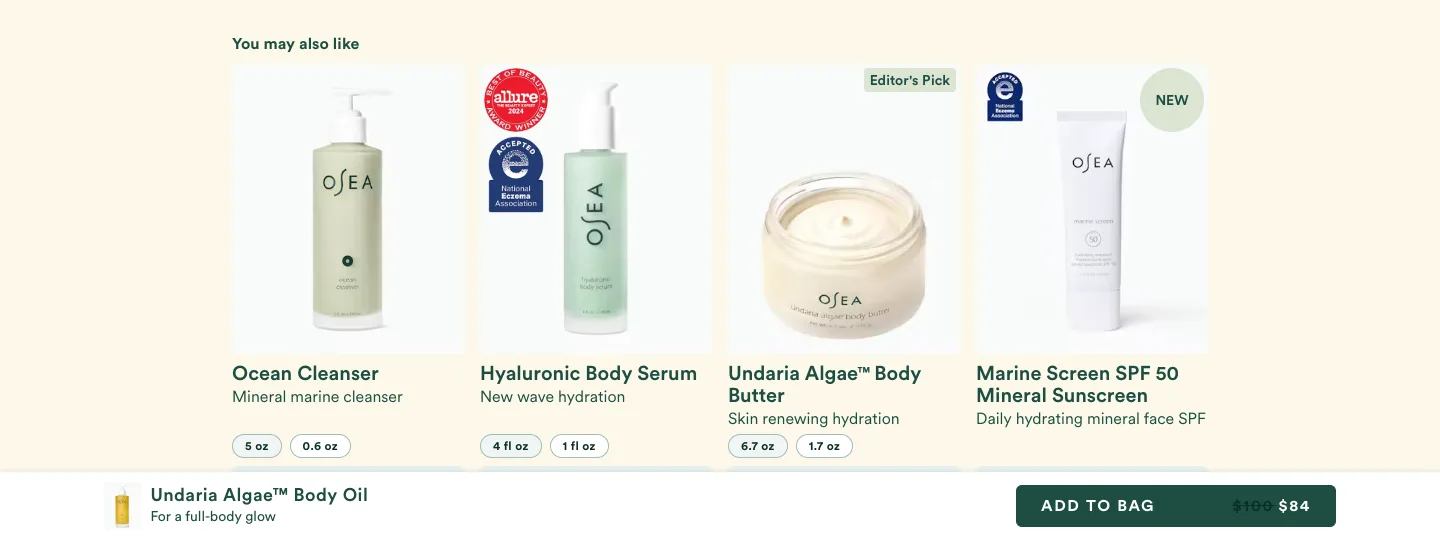 Featured products from OSEA® Malibu