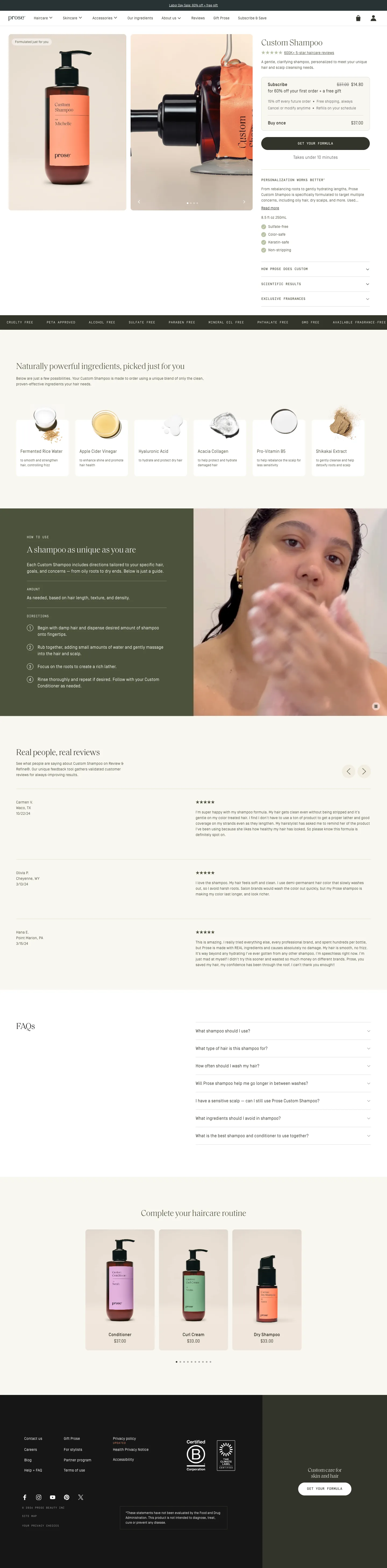 Prose, pdp (desktop)