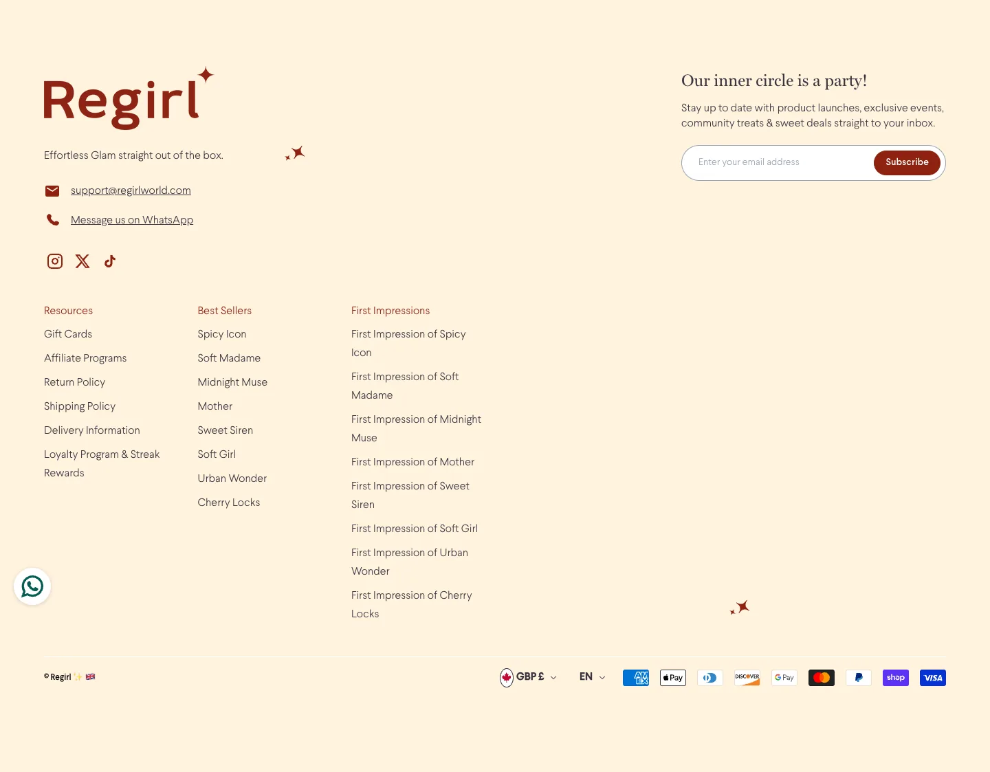 Footer from Regirl 