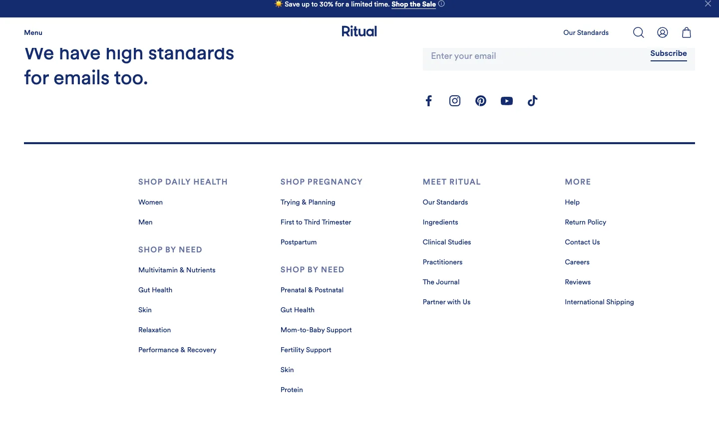 Footer from Ritual